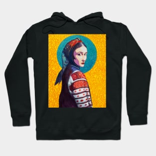 Ukrainian woman in vyshyvanka pop art Hoodie